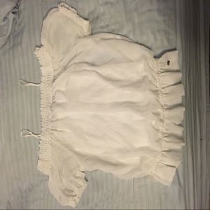 GUESS off the shoulders puffy blouse